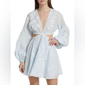 A.L.C. Irene Embroidered cutout mini Baby Blue 12